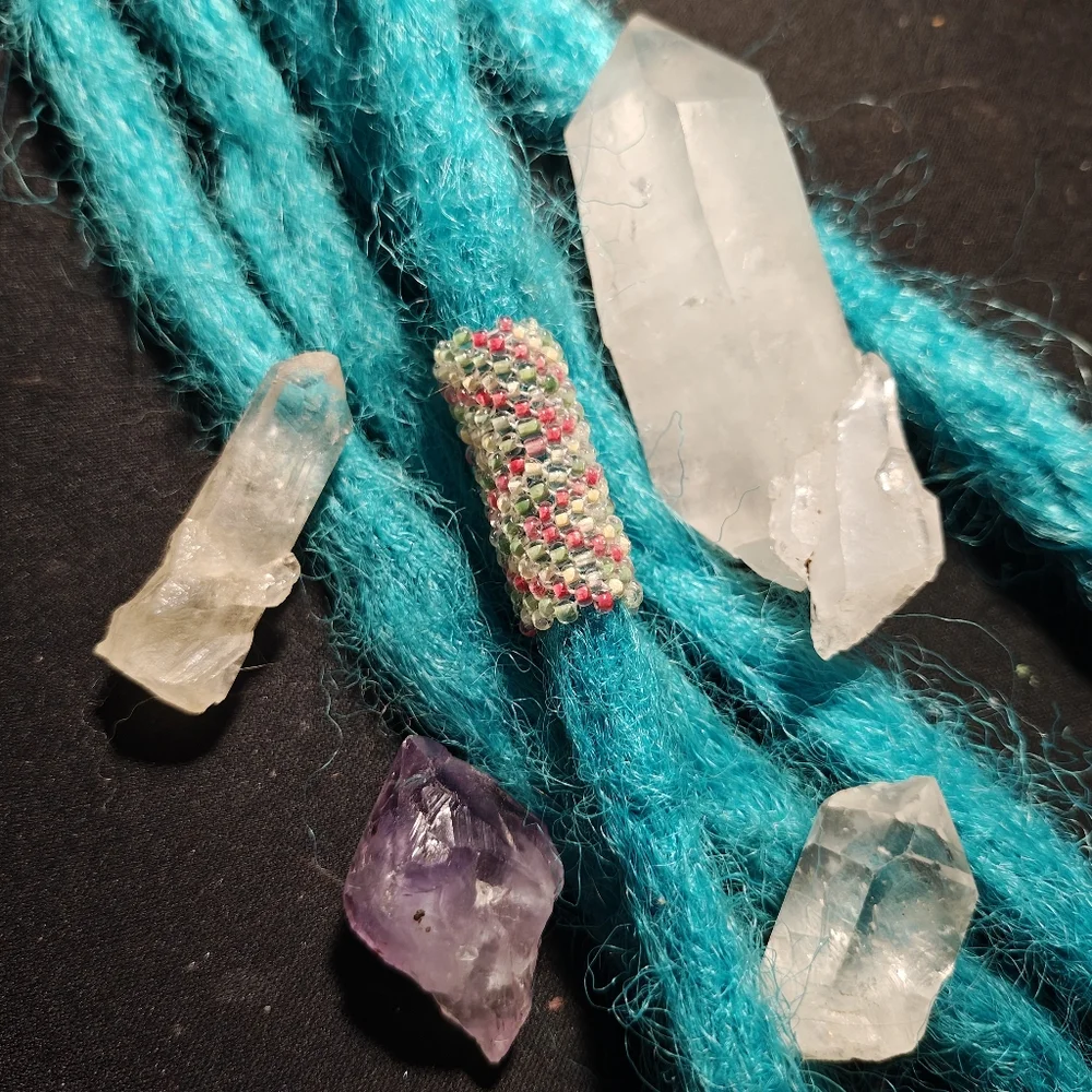 Dreadlock Bead Handmade Rasta Zigzag Seed Bead Hair Jewelry Peyote Loc Charm